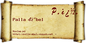 Palla Ábel névjegykártya